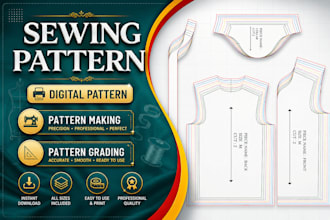 make sewing pattern and grading for any garments