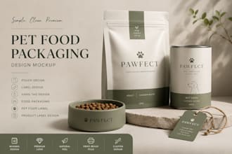 design pet food packaging pouch label product packaging design pet food label