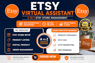 be your etsy virtual assistant, etsy store manager, etsy SEO