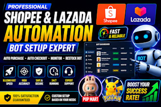 do lazada bot, shopee bot, auto checkout bot, pokemon bot auto purchase bot