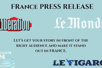 write and distribute an engaging press release to france top outlets