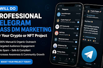 do professional telegram mass dm marketing for your crypto or nft project