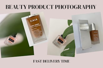 shoot clean product photos for beauty and skincare brands
