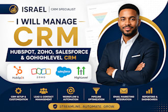 manage hubspot, zoho, salesforce and gohighlevel CRM