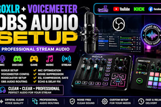 set up goxlr, voicemeeter and obs for professional stream audio