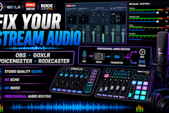 setup obs, goxlr, voicemeeter and rodecaster for clean studio quality streaming
