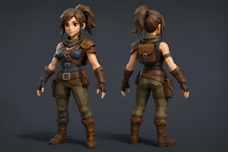 do 3d character modeling, low poly game assets and stylized modeling