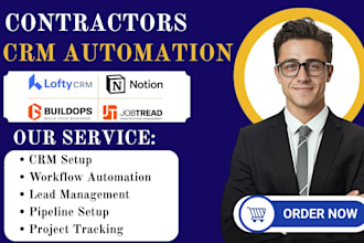 set up and automate lofty CRM, notion, buildops and jobtread for contractors