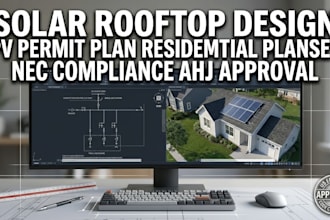 solar rooftop design pv permit plan residential planset nec compliance ahj