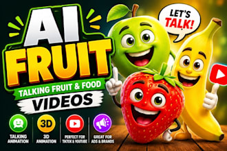 create ai fruit, food, talking object videos for tiktok, youtube, ig ads