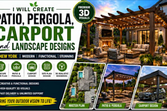 design new york patio, pergola, carport and landscape plans