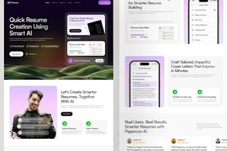develop ai automation agency website, ai resume builder, recruiter website