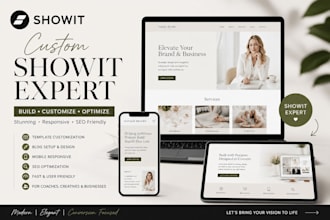 customize showit website redesign showit template showit blog website and seo