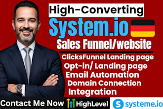 systeme io landing page german system io sales funnel and email automation