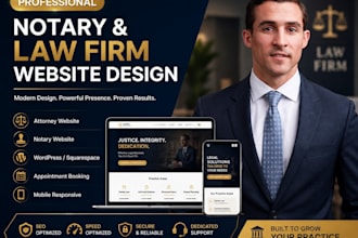 design a responsive law firm, notary and attorney website on squarespace
