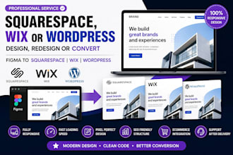 design squarespace wix website convert figma to squarespace wix wordpress