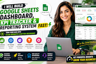 build google sheets dashboard, KPI tracker and reporting system fast