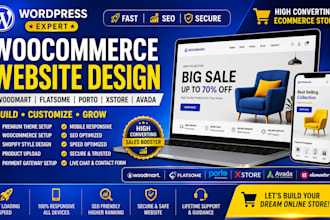 woocommerce website design woodmart flatsome porto xstore astra avada theme