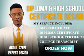 make ged high school diploma, college diploma, university degree certificate