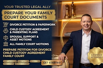 prepare petition for divorce child custody agreement family court