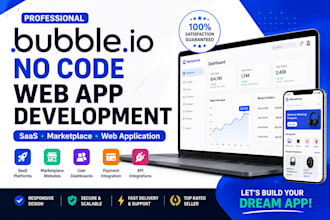 bubble io app development no code saas marketplace website builder bubble web