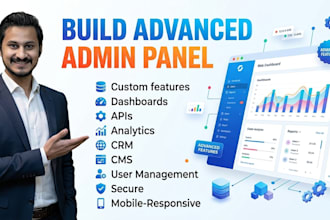develop a modern responsive admin panel dashboard web app