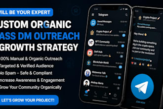 be your expert for custom organic mass dm outreach and growth strategy
