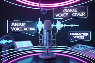 record anime character voice over and game voice acting