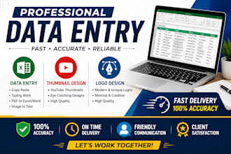 design thumbnails,  and do data entry