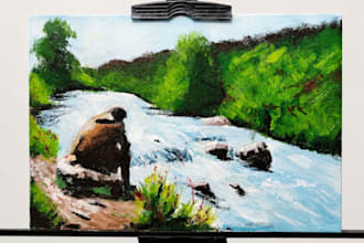 create handmade acrylic paintings with emotion