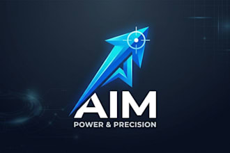 design a modern and powerful aim logo for your brand