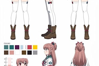 draw custom character sheet, reference