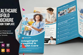 design professional healthcare, home care, medical brochure and business flyer