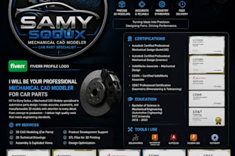 create 3d car panels, bumpers, spoilers, diffusers, rims and any car part model