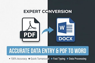 accurate data entry, copy paste and pdf to word typing
