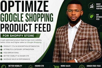 optimize google shopping product feed for shopify store, fix product errors