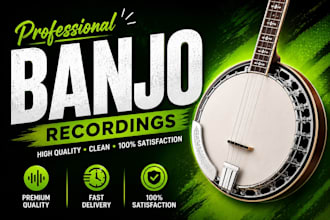 create banjo track, guitar, fiddle, sax for your music