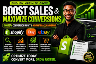 do shopify conversion audit for sales SEO etsy marketing promotion ebay traffic