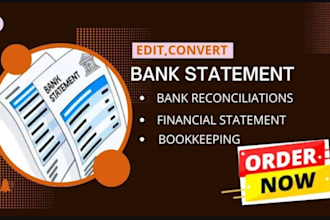 craft a custom, well structured bank statement