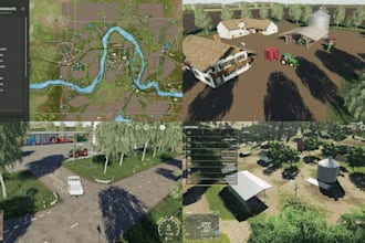 build custom farming simulator fs19 fs22 fs25 maps with field building road