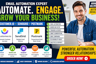 customer io sendgrid postmark email automation workflow trigger segment campaign