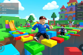 create roblox game, map design and assets, game development, full game creation