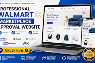 create a professional website for walmart marketplace approval