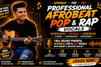sing in japanese, indonesian, or english, pop, rock, screamo, rap male singer