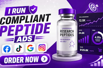 run compliant peptide ads peptide facebook tiktok google ads peptide marketing