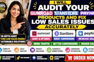 audit your gumroad stanstore payhip products and fix low sales issues accurately