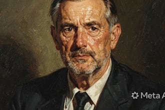 paint a real oil portrait painting on canvas