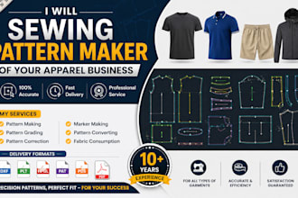 sewing pattern maker of your apparel business