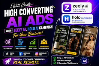 do converting ai ads marketing campaign for your business using zeely ai holo ai