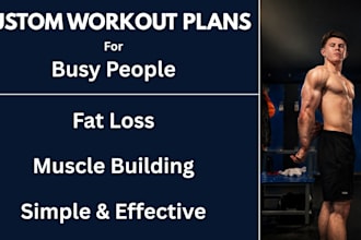 create a custom muscle building or fat loss workout plan